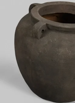 Petra Aged Black Amphora Vase