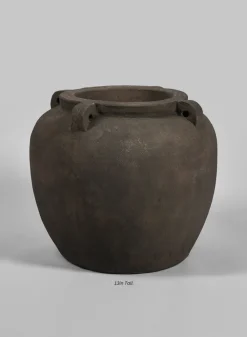 Petra Aged Black Amphora Vase