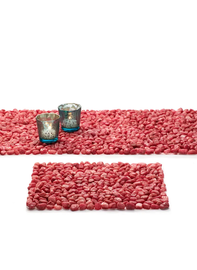 Pink Stone Runner & Placemat