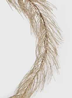 Platinum Glitter Pine Needle Garland