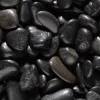 Polished Black Mini River Stones