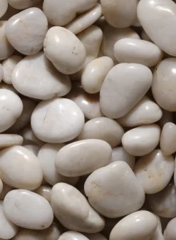 Polished White Mini River Stones