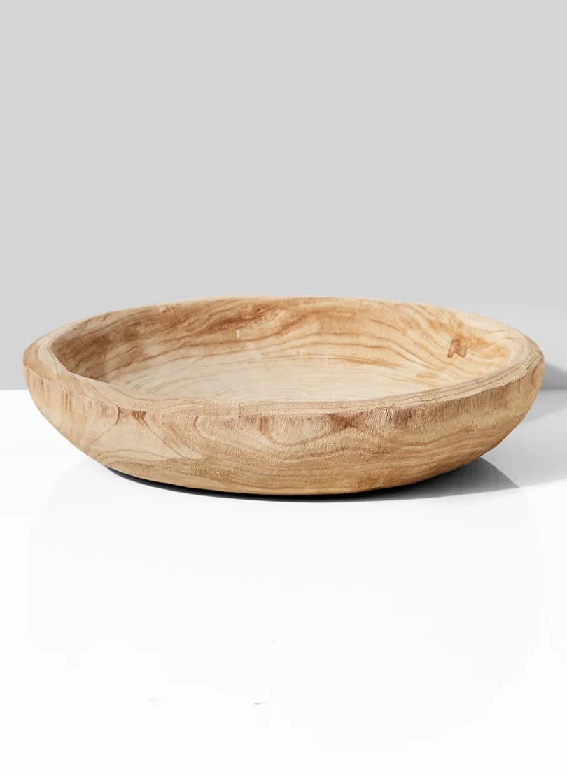 Round Paulownia Wood Tray