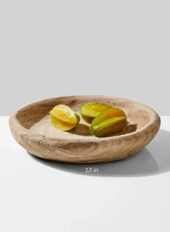 Round Paulownia Wood Tray
