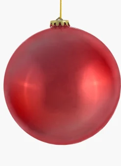 Shiny Red Plastic Ornament Balls