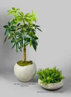 Shirak Poly-Stone Sand Beige Orchid Bowl