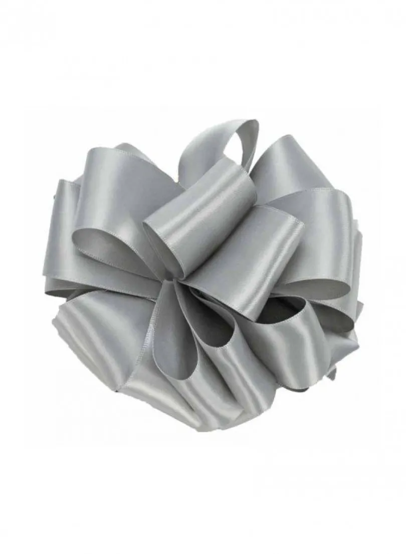 Silver Double Face Satin Ribbon