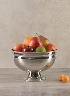 Silver Pedestal Brass Bowls