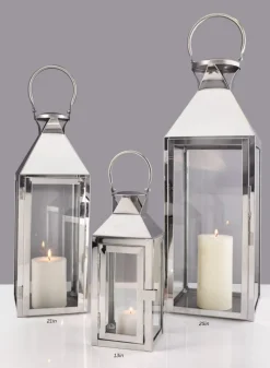 Silver Soho Stainless Steel Lanterns
