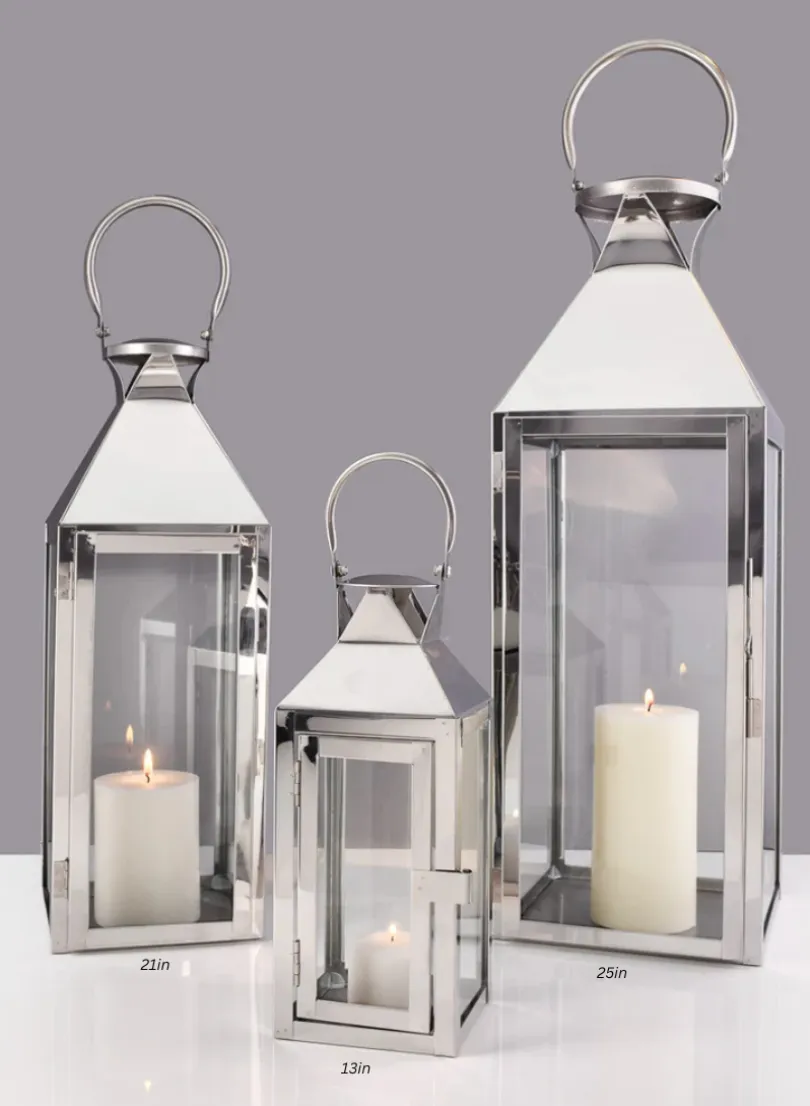 Silver Soho Stainless Steel Lanterns