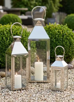 Silver Soho Stainless Steel Lanterns