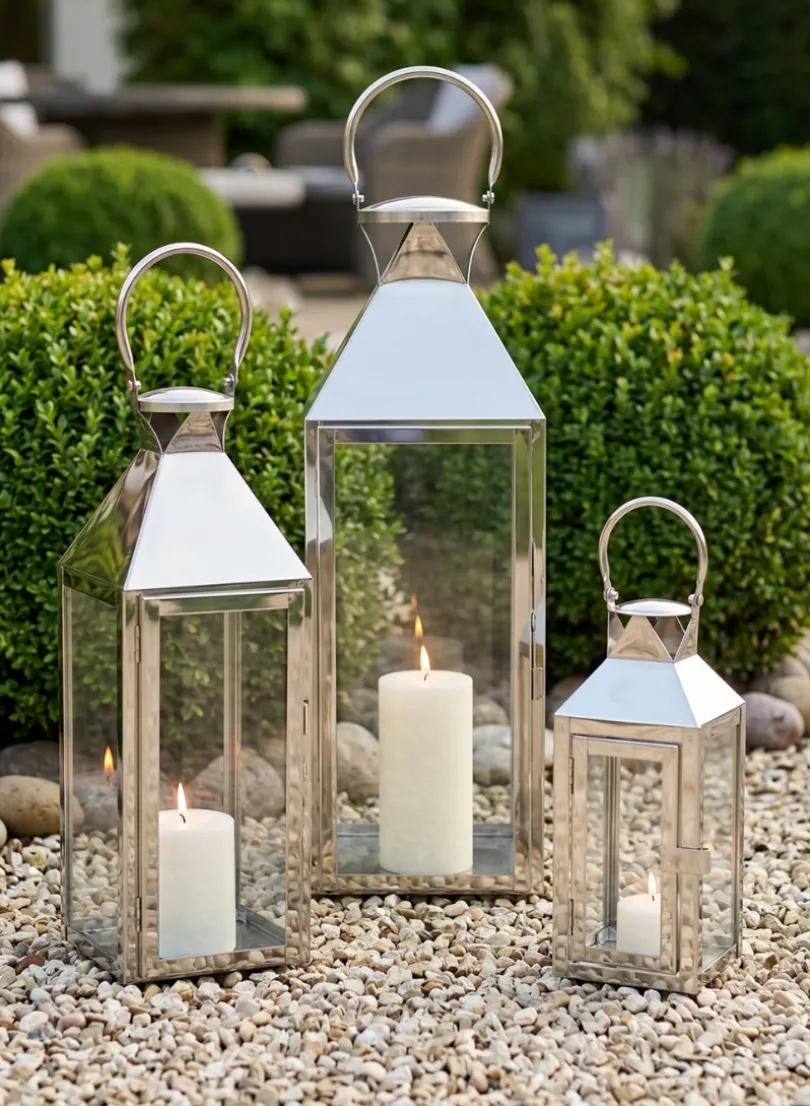 Silver Soho Stainless Steel Lanterns