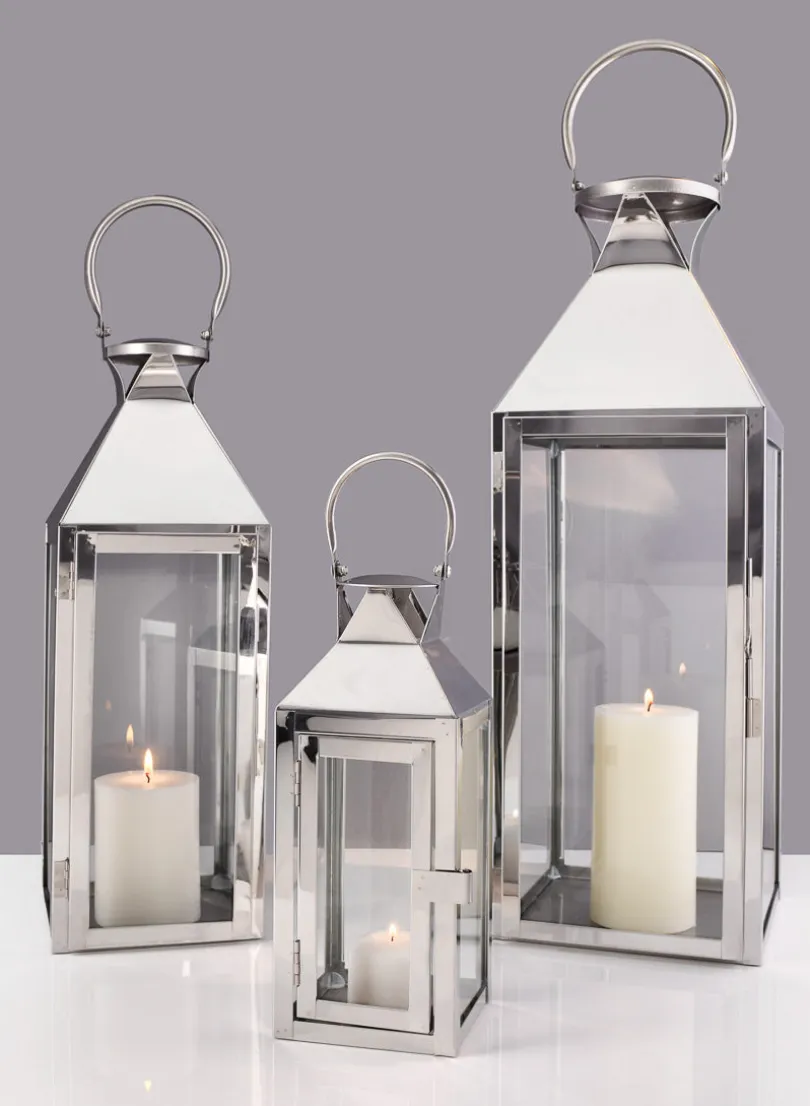 Silver Soho Stainless Steel Lanterns