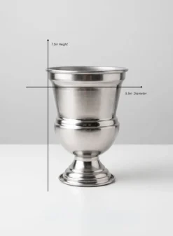 Silver Urn Metal Vase