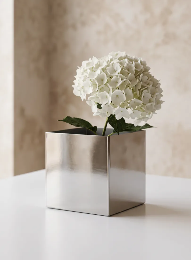 Stainless Steel Cube Vase