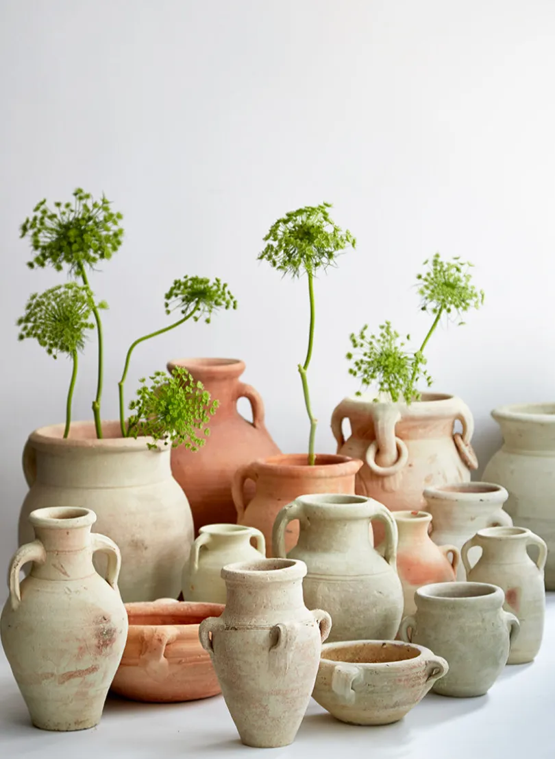 Tunisian Handmade Calyx Pot with 2 Handles