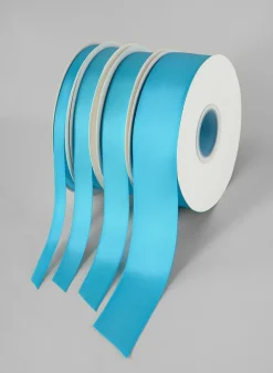 Turquoise Double Faced Satin Ribbon 50 Yard Spool