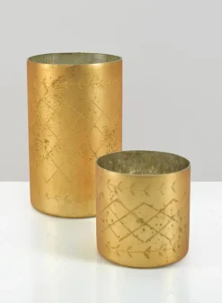 Valencia Aged Gold Mercury Glass Holder