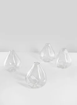 Veroce Pear Glass Vase, Set of 4