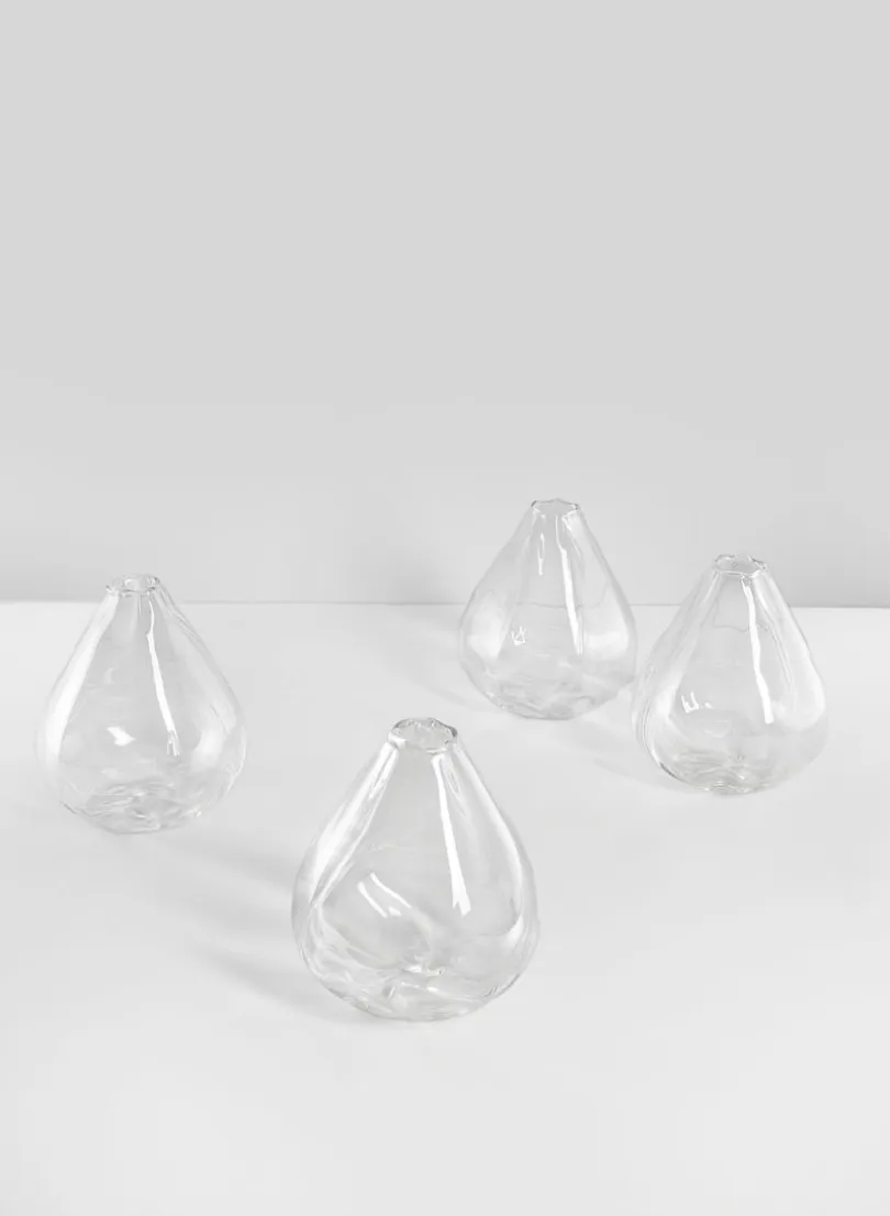 Veroce Pear Glass Vase, Set of 4
