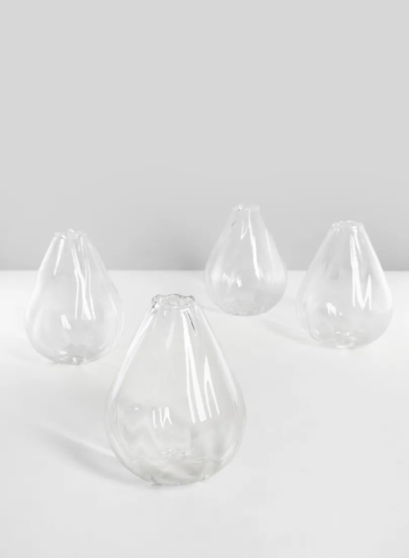 Veroce Pear Glass Vase, Set of 4