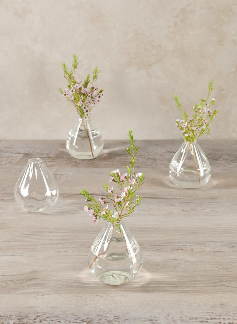 Veroce Pear Glass Vase, Set of 4