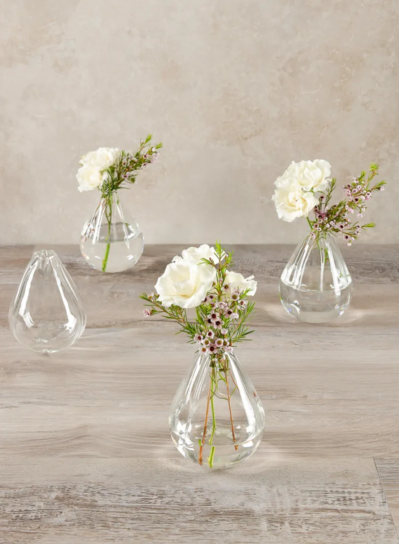 Veroce Pear Glass Vase, Set of 4