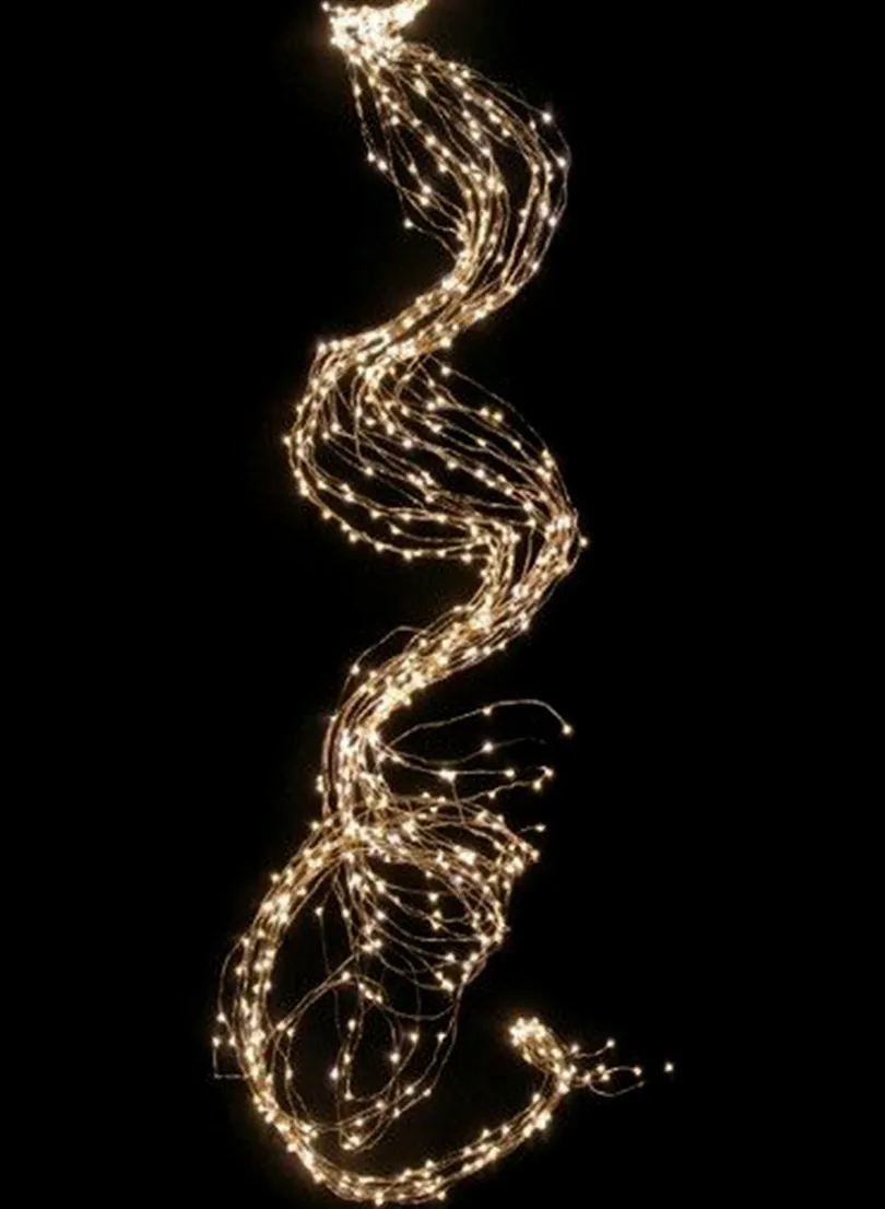 Warm White Naked Wire L.E.D. Branch Cluster Lights