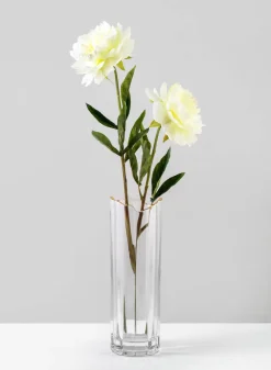 Waves Gold Rim Faceted Vase