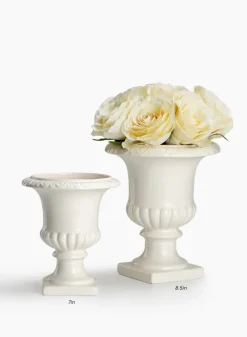 White Ceramic Urns