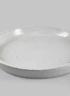 White Clay & Ceramic Saucer