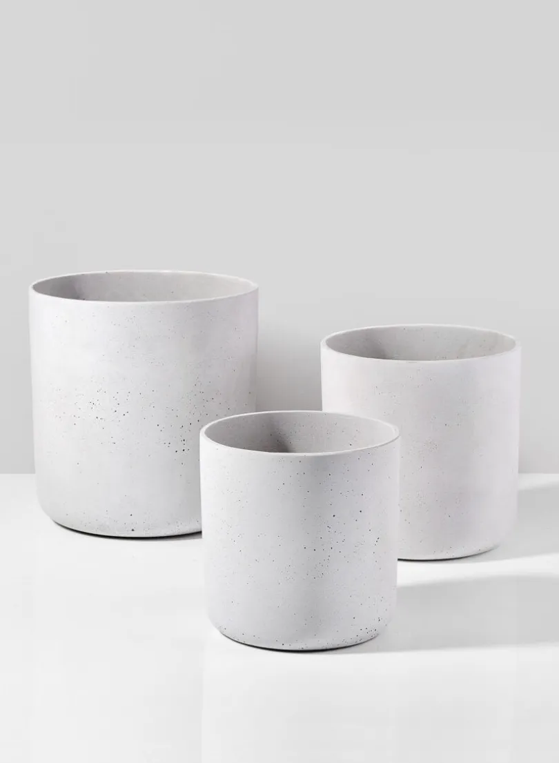 White Cycl Sandstone Pots
