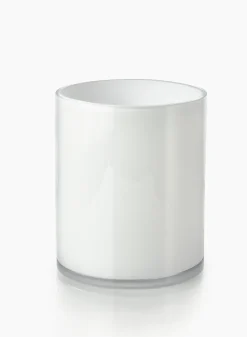 White Cylinder Glass Vases