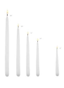 White & Ivory Taper Candles