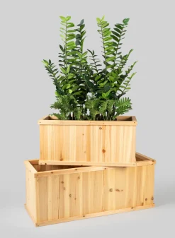 Windham Rectangular Outdoor Deep Wood Planter Box