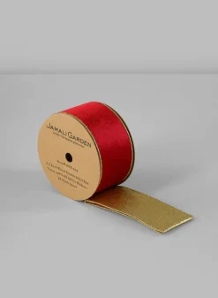 Wired Double Sided Velvet and Glitter Ribbon