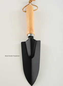 Wood Handle Tranplanter and Trowel