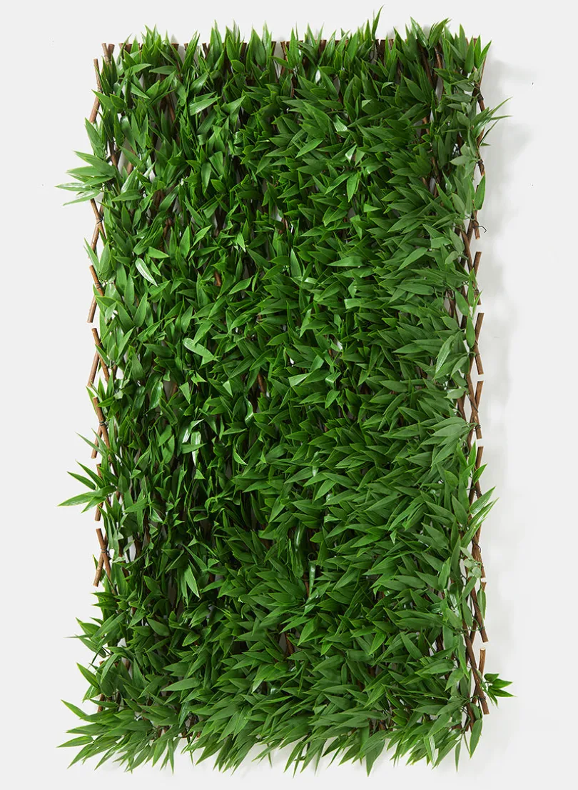 40 x 79in UV-Resistant Bamboo Leaf Accordion Willow Fence