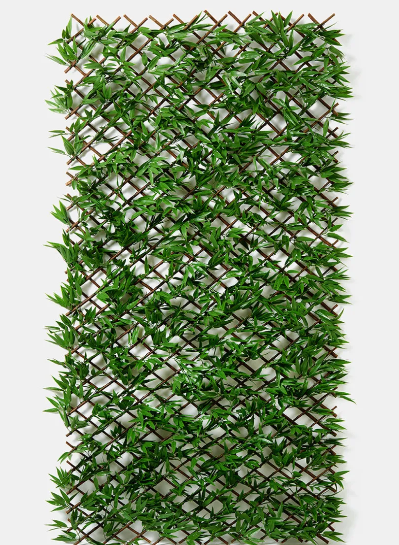 40 x 79in UV-Resistant Bamboo Leaf Accordion Willow Fence