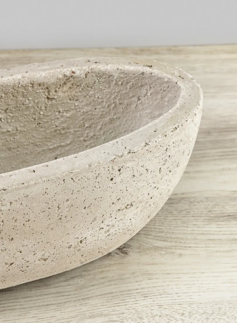 Yerevan Natural Cement Stone Oval Planters
